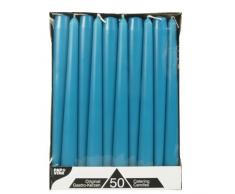 50 Leuchterkerzen Ø 2,2 cm 25 cm türkis Spitzkerzen