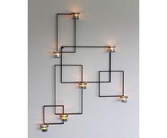 DanDiBo Wandteelichthalter Alegria Metall Wand Schwarz Teelichthalter Kerzenhalter Wandkerzenhalter Wandleuchter