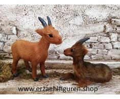 Ziege aus Echtfell - Krippenfigur - Egli-Figur - Erzählfigur