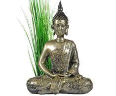 INtrenDU Buddha Figur groß 40cm meditierend Buddhismus Dekoration für die Wohnung
