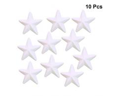 YeahiBaby Styropor Kugeln Stern Form Styroporbälle für DIY Handwerk Material Basteln Heimwerk Weihnachtsschmuck 7.5cm 10 Stück (Weiß)