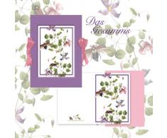 GMM Album - frischer lila Maikäfer Leporello 15x21cm für 20 Fotos, Mini Posiealbum, Tagebuch in flieder