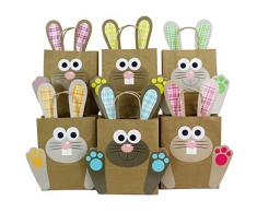 Papierdrachen DIY Osternester für Kinder mit bunten Osterhasen - Ostergeschenke für Kinder und Erwachsene - Osterdeko - Ostern 2020