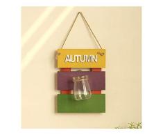 SILOLA Blumenständer-kreativ Wohnzimmer Schlafzimmer Zimmer Wandbehang Vase Wandbehang Pflanze Hydroponische Wand Massivholz Blumenständer Dekoration Dekorative Blumenleiter für Indoor Outdoor