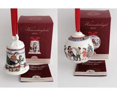 Hutschenreuther Porzellan Weihnachts Glocke 2015 und Weihnachts Kugel 2015 in den Originalverpackungen (2er Set)