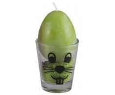 Tom Kerze Osterei Glas 6 cm grün