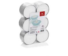 Wiedemann Flatpack Maxi-Teelichte, Wachs, Weiß, 1.9 x 5.7 cm