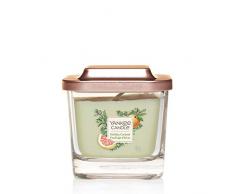 Yankee Candle Elevation Collection, kleine quadratische Duftkerze mit 1 Docht und Plattformdeckel, Holiday Garland