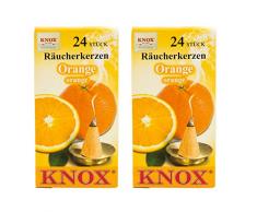 KNOX 2er Orange Räucherkerzen Set - Größe: M - 48 Stück - Made in Germany