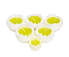 Adpal Kerzenmanufaktur Oster Wachs Kerzen 6 Stück Osterkerzen 7 x 5 cm Eierschalen Schwimmkerzen Teelichter