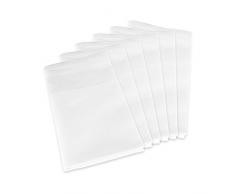 Luxpresso Vollzwirn-Damast Stoffservietten weiß/Mundservietten aus 100% Baumwolle mit Atlaskante - 50 x 50 cm, 6 Stück