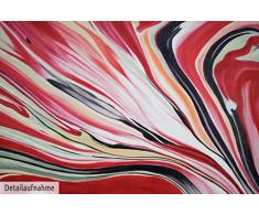 KunstLoft® Gemälde Liebeslilie in 180x120cm | XXL handgemaltes Leinwand Bild | Blume Rot Liebe XXL | original Wandbild-Unikat | Ölgemälde auf Leinwand | Modernes Kunst Bild | Sehr großes Ölbild auf Keilrahmen