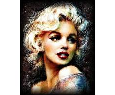 JWFJF Malen nach Zahlen Retro Schönheit DIY Ölgemälde leinwand malen nach Zahlen Erwachsene Kinder und anfänger Geschenk hauptdekoration wandkunst 40x50 cm(Rahmenlos)