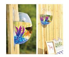 Wand Fish Tank Acryl 29CM Wand Aufhängen Aquarium Wandhalterung Fisch Tank Creative Ökologie Vase Startseite-Dekoration By NYGY (Acryl, 29.5*29.5*10CM)