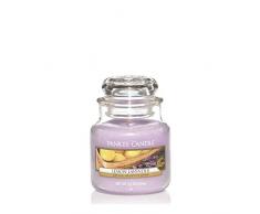 Yankee Candle kleine Duftkerze im Glas, Lemon Lavender, Brenndauer bis zu 30 Stunden
