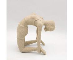 QWERWEFR Abstrakte Kunst Yoga stellt statuen Natur Sandstein skulpturen Porzellan Yoga Dame Figur Statue Hause Yoga Studio dekor Ornament,G