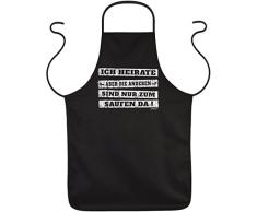 Coole Schürze Junggesellenabschied / Hochzeit : Ich heirate -- Goodman Design ® Grillschürze schwarz