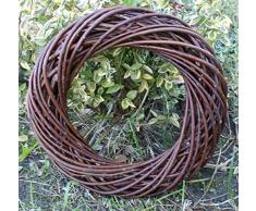 PP Kranz Weidenkranz Weidenring Korbkranz Korbring Dekokranz Türkranz Dünn Unentrindet (ORE225-25 cm)