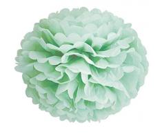 LAGEDOUDING 10pcs Nette babyshower Dekoration 25cm 10 Zoll Seidenpapier-Blumenpapier pom Kugellaternen Partei-Dekor-Fertigkeit-Hochzeit, kühle Minze, 4 Zoll