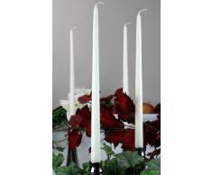 Spitzkerzen Kerzen Markenkerzen Tafelkerzen Leuchterkerzen Dinnerkerzen 400/25 mm wollweiß, 8 St.