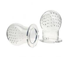 Fruchtsauger Schnuller für Obst und Gemüse in verschiedenen Farben mit GRATIS GESCHENKTASCHE für Babys (Ersatzsauger)