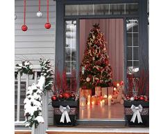 DNFurniture 3D Tür Aufkleber Weihnachtsbaumkerze 77X200CM DIY Kunst Wandaufkleber europäisch Wandbild Vision festlich selbstklebend Stereo Aufkleber Illustrator Landschaft