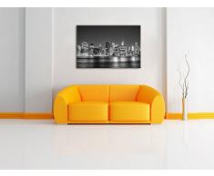 New York City Format: 120x80 cm auf Leinwand, XXL riesige Bilder fertig gerahmt mit Keilrahmen, Kunstdruck auf Wandbild mit Rahmen, günstiger als Gemälde oder Ölbild, kein Poster oder Plakat