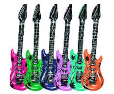 LG-Imports 6 Gitarren Zum aufblasen | 6er Set | Luft Gitarre | Rockparty | aufblasbar | Mitgebsel |