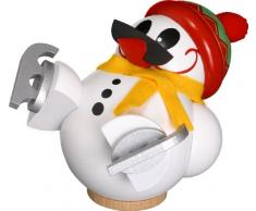 Weihnachtsfigur Kugelräuchermann Cool-Man auf Schlittschuh HxBxT = 9x10x12cm NEU Räuchermann Schnee Rauchmann Räucherfigur Räucherkerze Figur Holz Seiffen Erzgebirge Holz Rauchfigur Dekoration