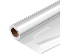 STOBOK Geschenkfolie Transparent Rolle Entfaltete Breite 86CM x 30M Transparente Geschenkpapier 3.0 Mil Dicke Folienrolle zum Einwickeln von Geschenkkörben, Transparentpapier Blumenfolie Geschenkfolie
