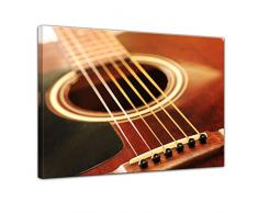 Kunstdruck - Gitarre - Bild auf Leinwand 120 x 90 cm - Leinwandbilder - Bilder als Leinwanddruck - Kunst & Life Style - Musik - Instrument - Gitarrenkorpus