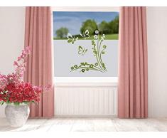 GRAZDesign Sichtschutzfolie Schmetterlinge/Blumen, lichtdurchlässige Fensterfolie, Matte Deko - Glasdekorfolie / 80x57cm