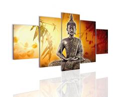 Bilder 200 x 100 cm - Buddha Bild - Vlies Leinwand - Kunstdrucke -Wandbild - XXL Format - mehrere Farben und Größen im Shop - Fertig Aufgespannt !!! 100% MADE IN GERMANY !!! - Feng Shui Bambus 500351b