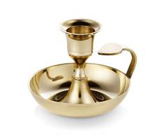 WAS 4110 090 Messing Kerzenhalter mit Grif, 7cm Höhe