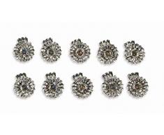 Baumkerzenhalter, 10 Stück, silber