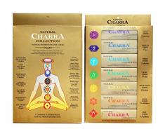 GJ BOON Natural Räucherstäbchen, Chakra-Kollektion, Geschenkpackung, Räucherstäbchen, handgerollt, 7 Chakren