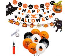 SHUIBIAN Halloween Deko Kinder Ballons Halloween Deko Girlande Halloween Grusel Dekoration Set zur Dekoration von Haus, Tisch & Garten