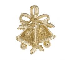 Yazilind Wunsch Glocke Tasche Ornament Hochzeit Braut Pin Kleid Schals Schal Brosche Dame Legierung Schmuck für Frauen Corsage Weihnachten Kristall Zirkon Geschenk (Farbe)