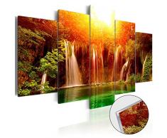 murando - Acrylglasbild Abstrakt 100x50 cm - 5 Teilig - Glasbilder - Wandbilder XXL - Wandbild - Bilder -Wasserfall Natur c-B-0103-k-m