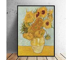 Leinwanddrucke Wandkunst Dekor Gemälde,Berühmte Gemälde Van Goghs Sonnenblumen Öl Malerei Poster Leinwand Malerei Wand Kunst Bilder Für Baby Wohnzimmer Schlafzimmer Home Decor Kunstwerk Ohne Rahmen