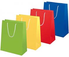 Susy Card 11277647 Geschenktaschen Uni Sortiment, 10-er Packung, glänzendes Papier