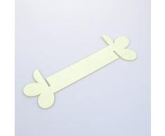 Deko und Band Serviettenring aus Filz - Blume - Creme - 12 Stück - 56003 50