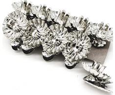 Modern 20 Baumkerzenhalter Silber Weihnachtsbaum Kerzenzwicker