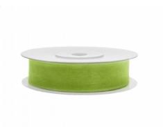 SiDeSo® Chiffonband 25m x 12mm viele Farben Hochzeit Organza Dekoband Geschenkband Antennenband Schleifenband (apfel grün)