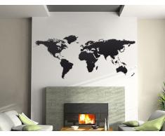 Bilderdepot24 Wandtattoo Wandaufkleber - Weltkarte 144x59cm - Qualitätsware direkt vom Hersteller