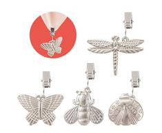 GWHOLE 4 Stück Tischdeckenbeschwerer Tischtuchhalter für Garten Drinnen und Draußen, Verschiedene Motive