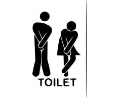 Wandtattoo / Aufkleber, Motiv Lustiges Toilettenschild, Vinyl