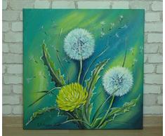 Acrylgemälde LÖWENZAHN 60cmx60cm, Original Acryl Leinwandbild