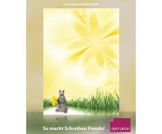 Osterhase mit Blume, 100 Blatt Motivpapier 100g/qm