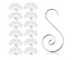 KAKOO 100er Kugelaufhänger Baumhaken S Haken Christbaumkugel Schnellaufhänger Baumkugeln Anhänger Weihnachtskugeln Metallhaken Dekohaken für Weihnachtsschmuck Christbaumschmuck